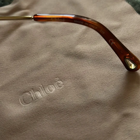 Chloé Bleux Ombré Almonde Eye Gold frame shades sunglasses tortoise arms - Picture 11 of 12